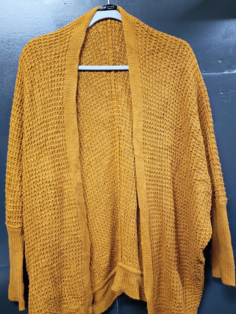 SHEIN Open-Knit Crewneck Sweater